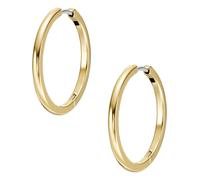 Fossil Pendientes para mujer en acero inoxidable o semipreciosos, cierre de palanca, dorado