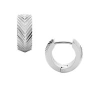 FOSSIL Pendientes para Mujer en Acero Inoxidable o Semipreciosos con Cierre de Palanca, Hierro Plata