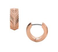 FOSSIL Pendientes para Mujer en Acero Inoxidable o Semipreciosos con Cierre de Palanca, Rosa Coral