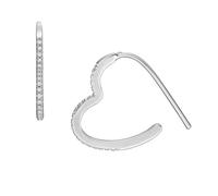 FOSSIL Pendientes para Mujer en Acero Inoxidable o Semipreciosos con Cierre de Palanca, Tono Plata