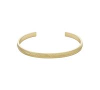 Fossil Pulsera brazalete de acero inoxidable con puño abierto para mujer