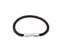 Fossil Pulsera con cierre ajustable de piel o acero inoxidable para hombre