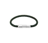 Fossil Pulsera con cierre ajustable de piel o acero inoxidable para hombre