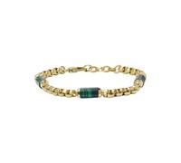 Fossil Pulsera con componentes para Hombre All Stacked Up de malaquita verde, JF04571710, Dorado y Verde