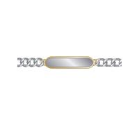 Fossil Drew JF04851998 - Pulsera de acero inoxidable bicolor para Hombre, Talla única, Acero inoxidable, No es una piedra preciosa, Plata Brillante y Tono Dorado