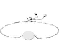 Fossil Pulsera de acero o latón para mujer con cierre deslizante