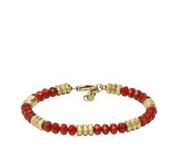 Fossil Pulsera de Bolas de Acero Inoxidable para Hombre con Cierre Deslizante