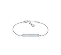 Fossil Pulsera de cadena fina en acero inoxidable con cierre de langosta para mujer