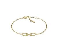Fossil Pulsera de cadena fina en acero inoxidable con cierre de langosta para mujer