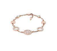 Fossil Pulsera de cadena fina en acero inoxidable con cierre de langosta oro rosa One Size