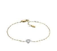 Fossil Pulsera de cadena fina en acero inoxidable con cierre de langosta para mujer