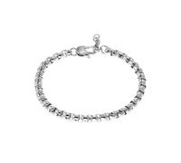 FOSSIL Pulsera de Cadena para Hombre All Stacked Up de Acero Inoxidable, JF04562040, Tono Plata