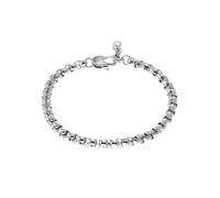 FOSSIL Pulsera de Cadena para Hombre All Stacked Up de Acero Inoxidable, JF04562040, Tono Plata