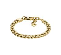 Fossil Pulsera de Cadena Harlow con textura lineal para Hombre de Acero Inoxidable en tono dorado, JF04698710, Oro Oscuro