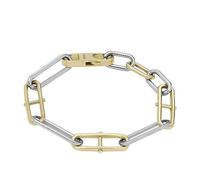 Fossil Pulsera Heritage, Acero Inoxidable dorado, Largo: 190 mm x Ancho: 8.5 mm, JF04349998, Plata y Tono Dorado