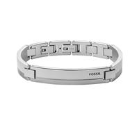 Fossil Pulsera Hombre Vintage Casual, Longitud: 185mm+15mm, Anchura: 9.7mm Pulsera Acero Inoxidable Plata, JF03995040