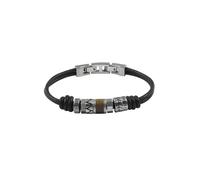 Fossil Pulsera para Hombre, Longitud: 20 + 1.5 cm de Plata Pulsera de Acero Inoxidable, JF84196040, Carbón Negro