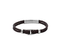 Fossil Pulsera Para Hombre Heritage, Longitud Interior: 180~195mm Pulsera De Acero Inoxidable Plateado, JF04202040