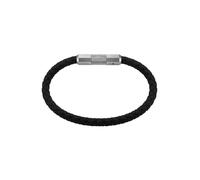 Fossil Pulsera con cierre ajustable de piel o acero inoxidable para hombre