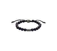 Fossil Pulsera de acero inoxidable plomizo para Hombre, JF04819060, Talla única, Acero inoxidable, No es una piedra preciosa, Negro Profundo