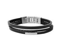 Fossil Pulsera para hombre en acero o piel con cierre desplegable
