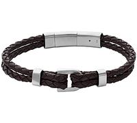Fossil Pulsera Para Hombre Heritage, Longitud Interior:180~195mm Pulsera De Acero Inoxidable Plateado, JF04203040