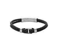 Fossil Pulsera Para Hombre Heritage, Longitud Interior: 180~195mm Pulsera De Acero Inoxidable Plateado, JF04202040
