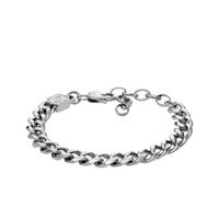 Fossil Pulsera de cadena Bold Chains JF04615040 – Acero inoxidable para hombre, Plata mate