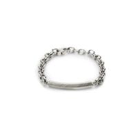 Fossil Pulsera Harlow JF04569040 Hombre Acero inoxidable Textura lineal Gris brillante