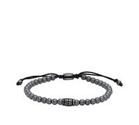 Fossil Pulsera para Hombre, Longitud: 250mm, Ancho: 4mm Gunmetal Acero Inoxidable Pulsera, JF04416793, Gris