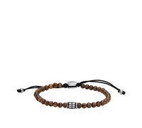 Fossil Pulsera JF04413040 para hombre – Acero inoxidable, 250 x 4 mm – Marrón One Size