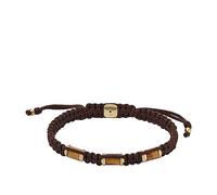 Fossil Pulsera para Hombre Todo Apilado, Pulsera de Ojo de Tigre, Largo: 400mm+50mm, Ancho: 8mm, JF04471710, Marrón Intenso