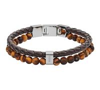 FOSSIL brazalete Vintage Casual Leather Bracelet Tiger Eye Brown