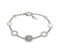 Fossil Pulsera para Mujer, 19 cm + 2 cm de Extensión Gris, Plata Pulsera de Acero Inoxidable, JF02311040, Gris Plata