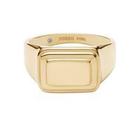 Fossil Raquel - Anillo de acero inoxidable dorado para mujer