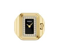 Fossil Raquel ES5447 - Reloj de acero inoxidable con anillo de dos manecillas y tono dorado
