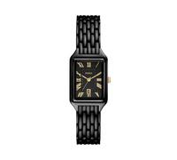 Fossil Raquel - Reloj de acero inoxidable con tres manecillas para mujer, color negro, Negro -