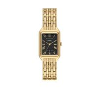 Fossil Raquel - Reloj para Mujer, Mecanismo de Cuarzo con Tres manecillas y Correa de Acero Inoxidable, Tono Dorado y Negro, 23 mm, Pulsera