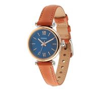 Fossil Carlie Reloj para mujer, movimiento de cuarzo con correa de acero o piel, Marrón tostado, 28MM