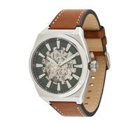 Fossil Reloj Analógico para Hombre de Automático con Correa en Cuero ME3261, Verde Esmeralda