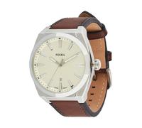 FOSSIL Reloj analógico 'Everett' marfil / marrón / plata One Size EUR