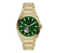 FOSSIL Reloj analógico 'EVERETT' oro / verde oscuro / blanco One Size oro / verde oscuro / blanco