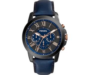 FOSSIL Reloj analógico 'GRANT, FS4835' navy / oro rosa / grafito One Size navy / oro rosa / grafito