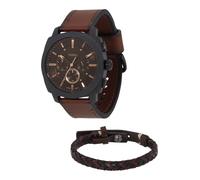 FOSSIL Reloj analógico 'MACHINE' marrón oscuro / negro, Talla One Size