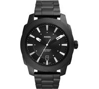 Fossil Reloj para hombre Machine, Movimiento de cuarzo, 49MM Caja de acero negro con correa de acero, FS5971
