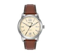 Fossil Reloj Analógico para Hombre de Automático con Correa en Cuero ME3221, Marrón Oscuro