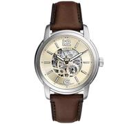 Fossil Reloj Analógico para Hombre de Automático con Correa en Cuero ME3264, Marrón Madera