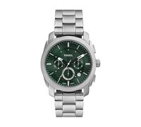Fossil Reloj Analógico para Hombre de Cuarzo con Correa en Acero Inoxidable FS6079, 45MM, Verde Esmeralda