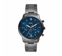 Fossil Reloj Analógico para Hombre de Cuarzo con Correa en Acero Inoxidable FS6111, Plata Metalizado