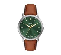 Fossil Reloj Analógico para Hombre de Cuarzo con Correa en Cuero FS6094, Verde Oliva